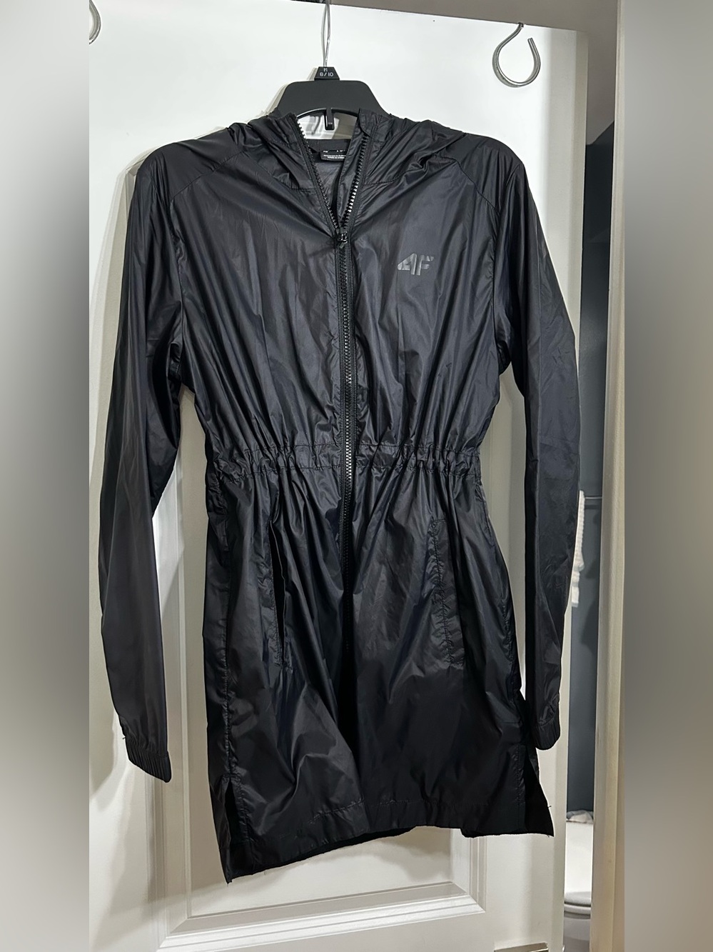 Kid’s Black Lightweight Hooded raincoat